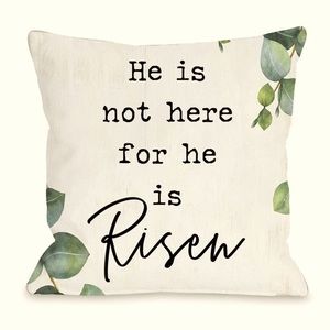 He is Risen Easter Pillow Cover